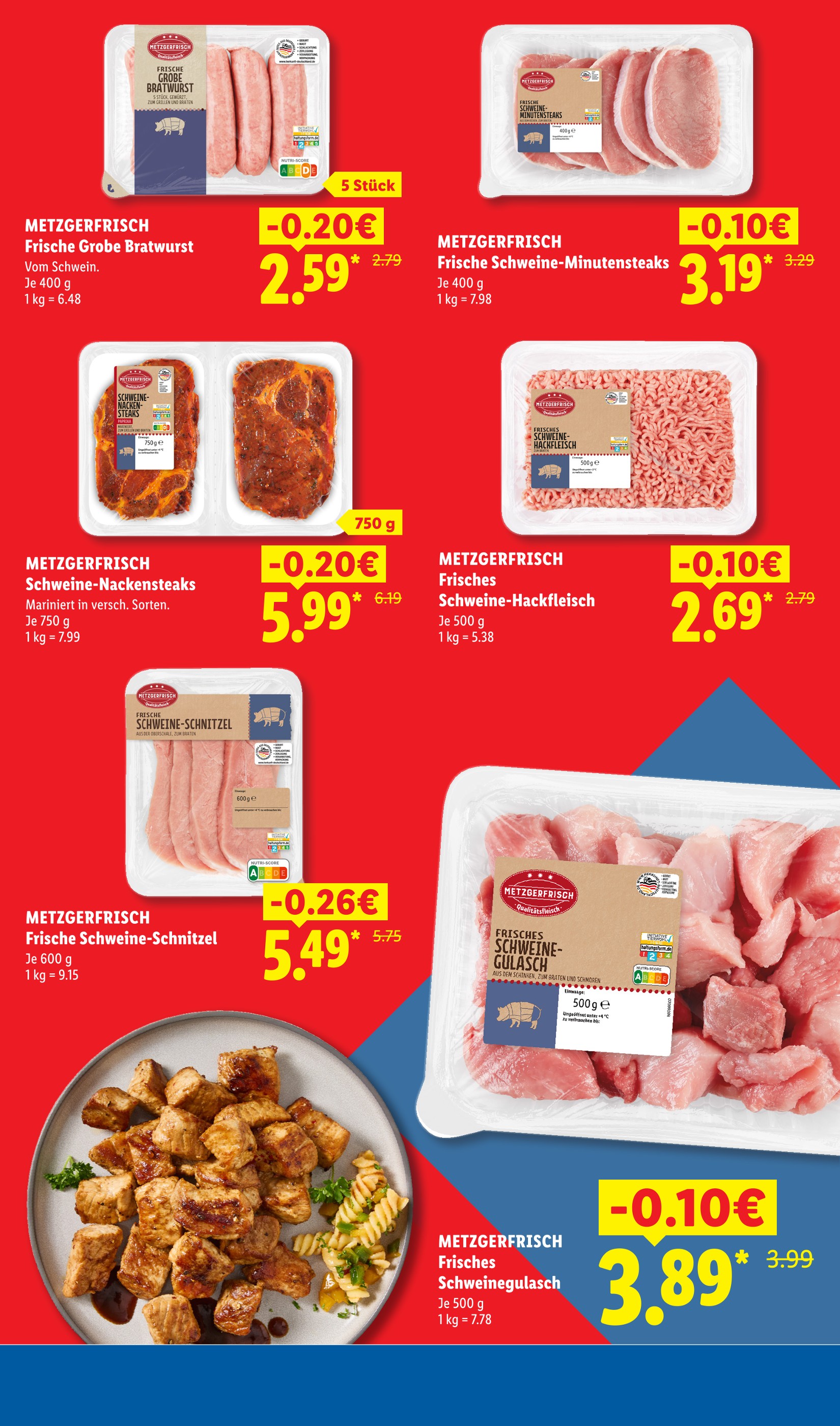 Lidl Schnitzel im Prospekt